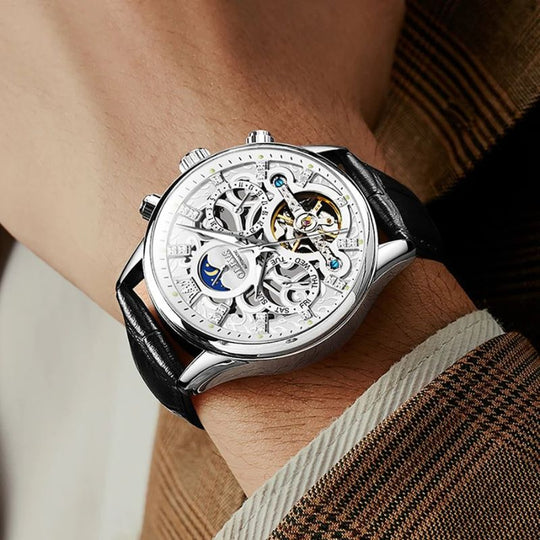 Gabriel | Mechanical Automatic Watch with Leather Band