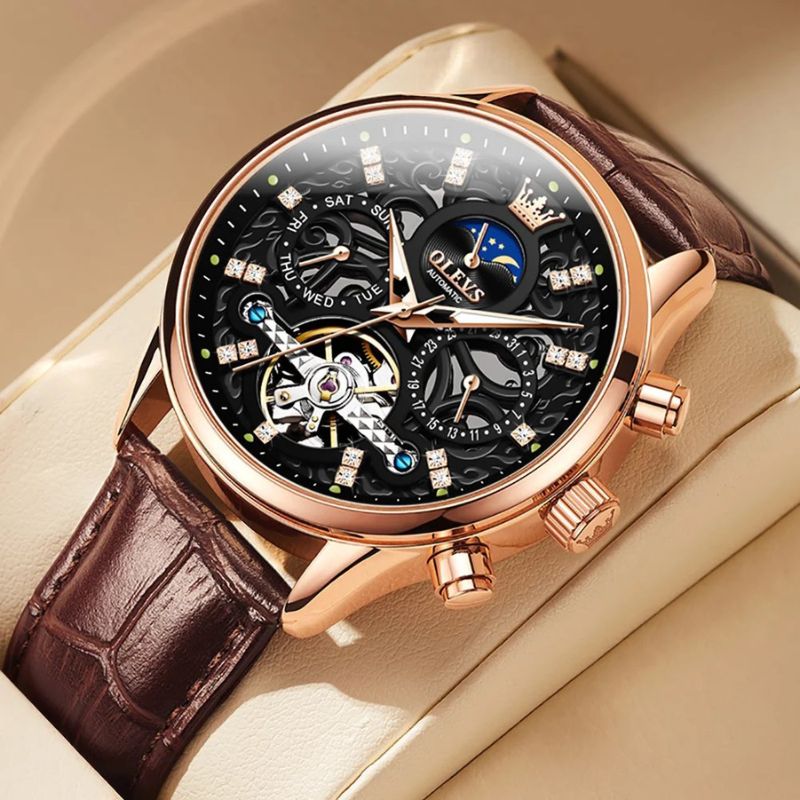 Gabriel | Mechanical Automatic Watch with Leather Band