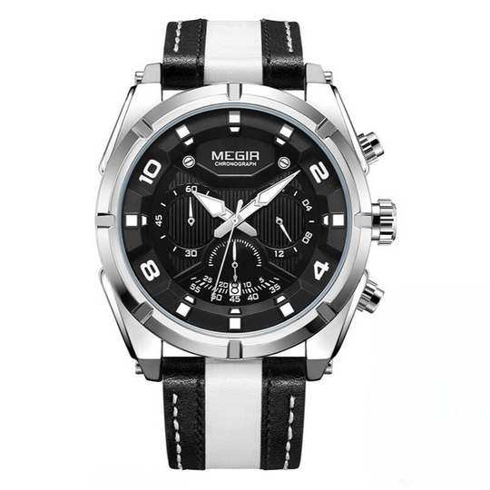 Jace | Luxury Leather Military Sport Chronograph Watch