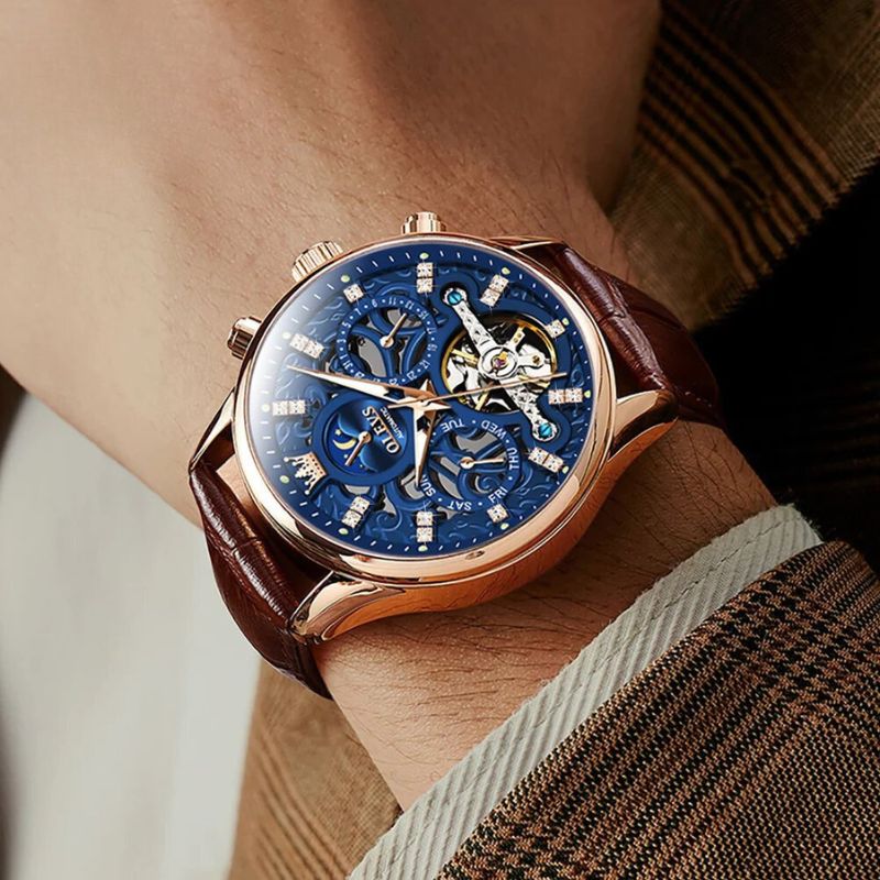 Gabriel | Mechanical Automatic Watch with Leather Band
