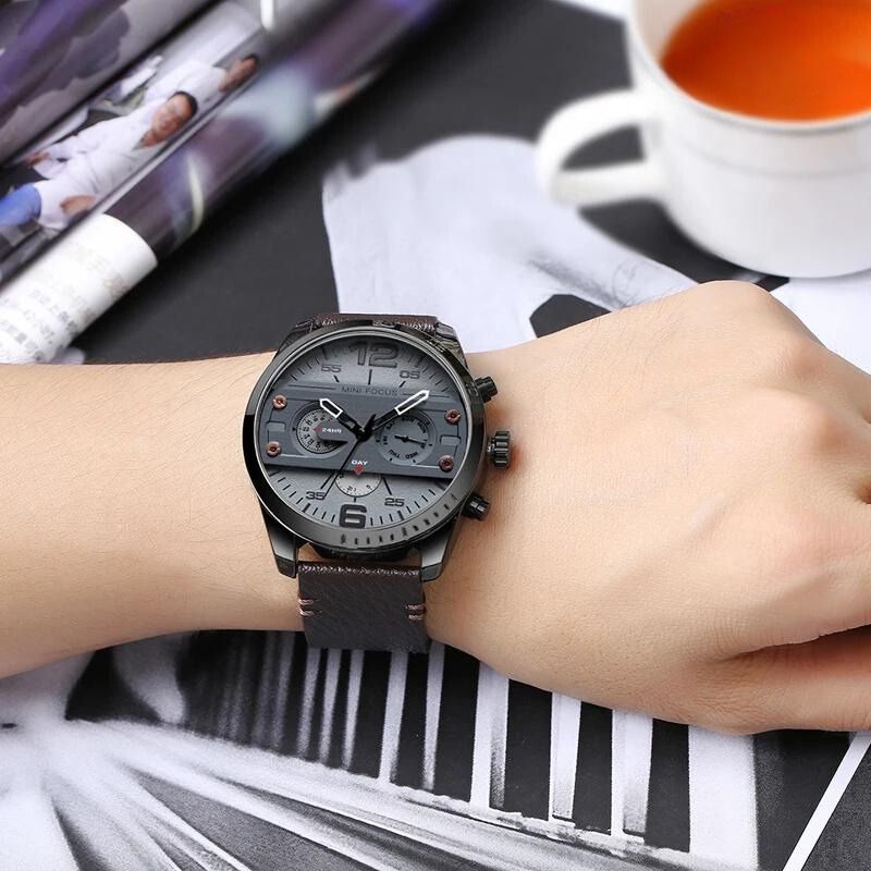 Evan | Luxury Leather Band Quartz Chronograph Sports Watch
