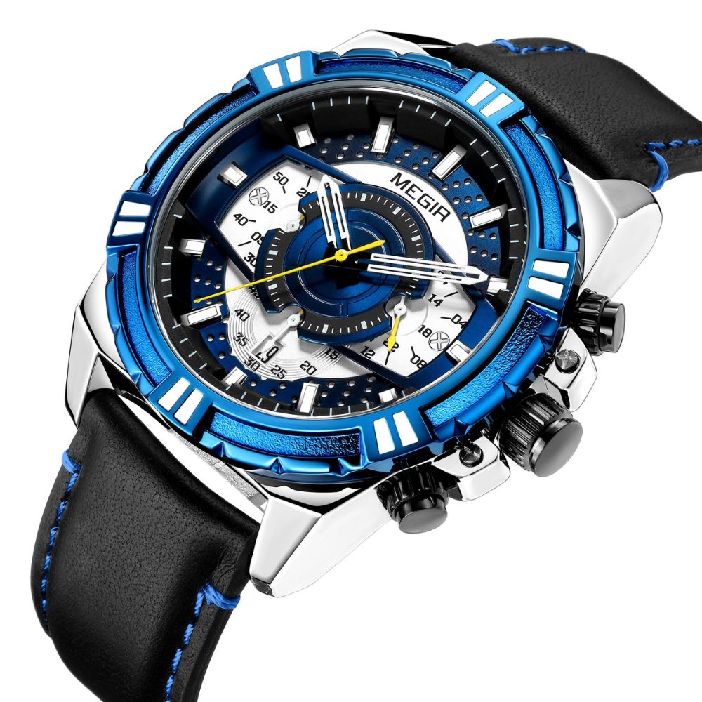 Dean | Luxury Quartz Chronograph Military Sport Leather Watch