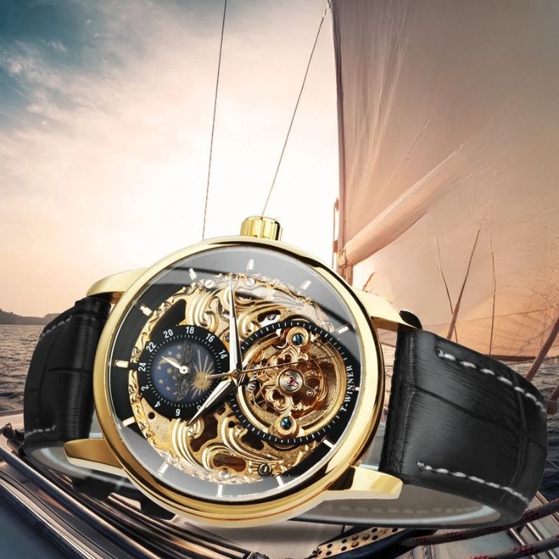 Dylan | Moon Phase Skeleton Automatic Watch