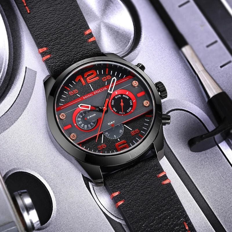 Evan | Luxury Leather Band Quartz Chronograph Sports Watch