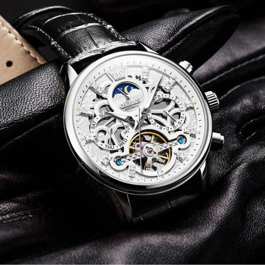 Gabriel | Mechanical Automatic Watch with Leather Band