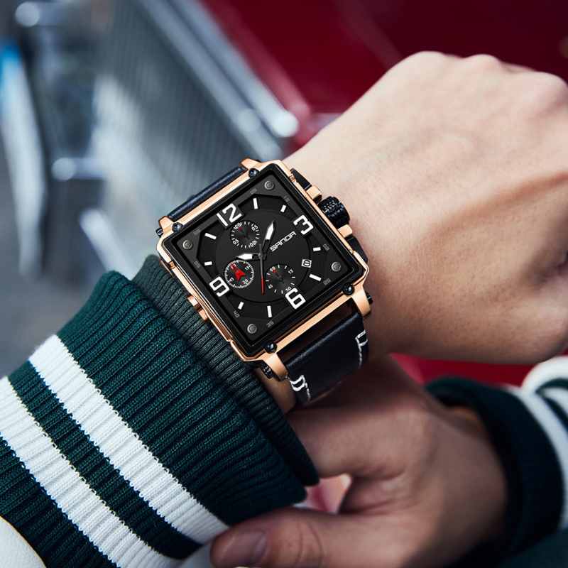 Harrison | Men’s Leather Quartz Tactical Watch