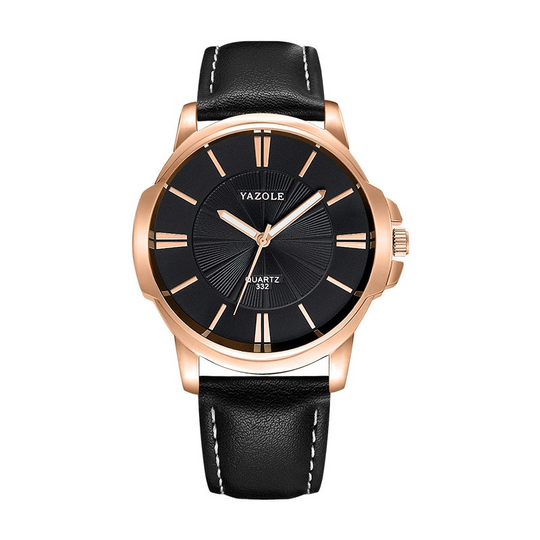 Mason | Luxury Blue Glass Leather Watch