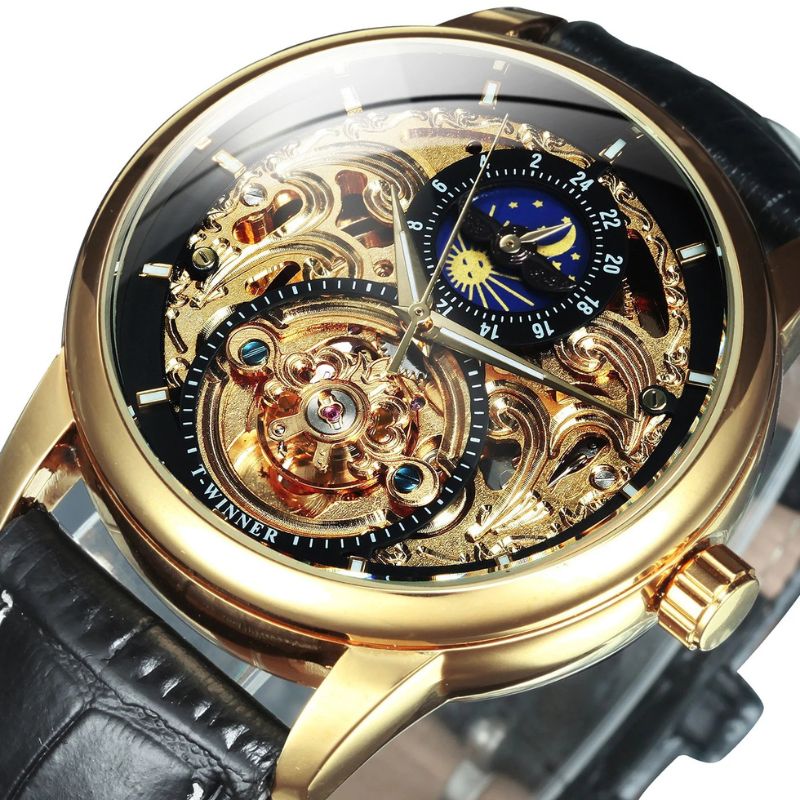 Dylan | Moon Phase Skeleton Automatic Watch