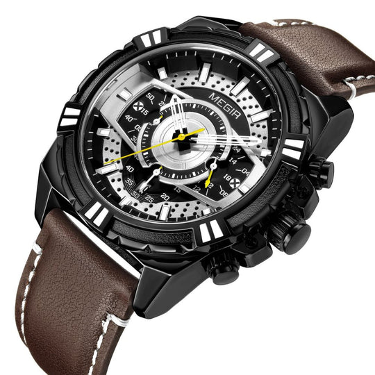 Dean | Luxury Quartz Chronograph Military Sport Leather Watch