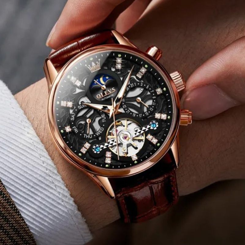 Gabriel | Mechanical Automatic Watch with Leather Band