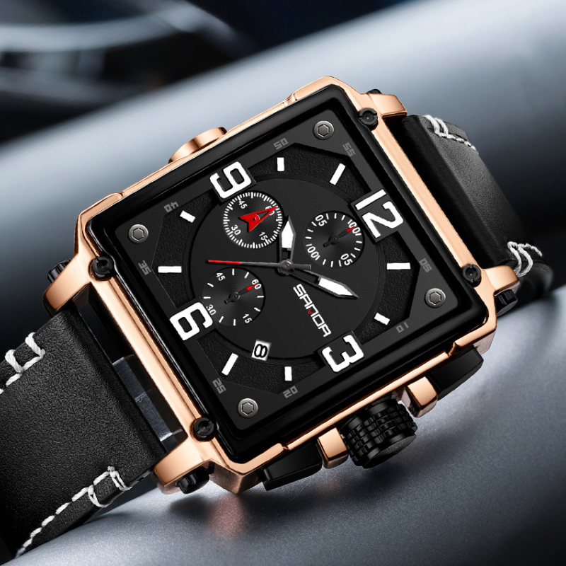 Harrison | Men’s Leather Quartz Tactical Watch