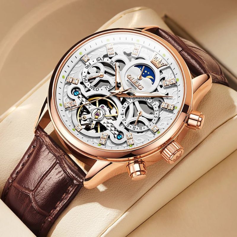 Gabriel | Mechanical Automatic Watch with Leather Band