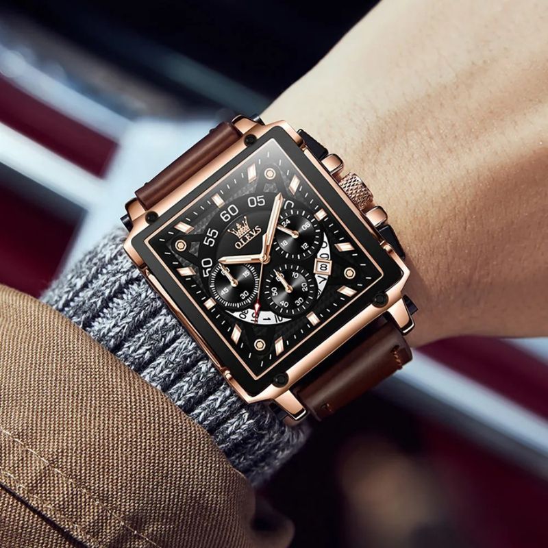 Thomas | Fashion Square Dial Chronograph Watch
