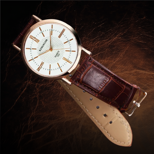 Alex | Leather Strap Quartz Wristwatch