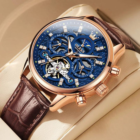 Gabriel | Mechanical Automatic Watch with Leather Band