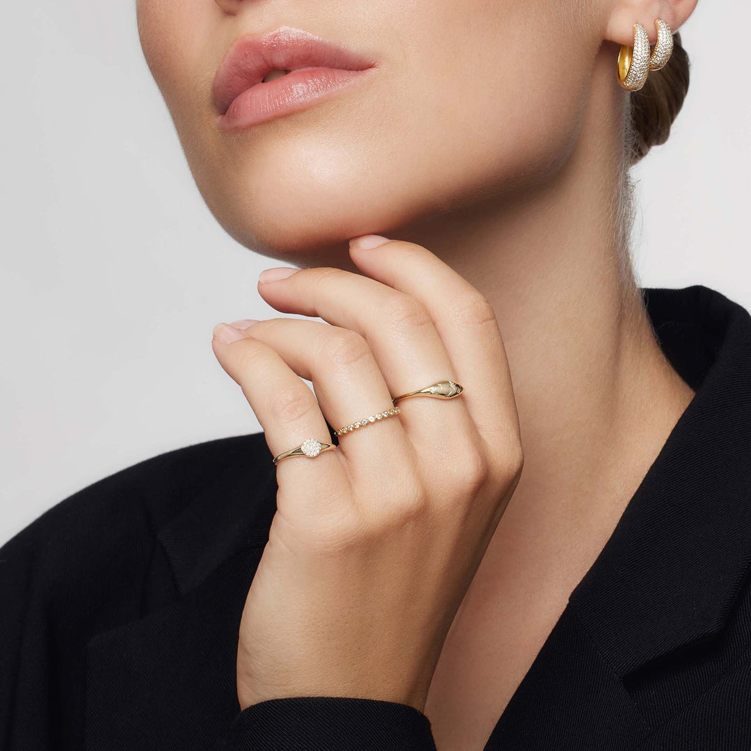 Diamant-Kuppelring | Gold