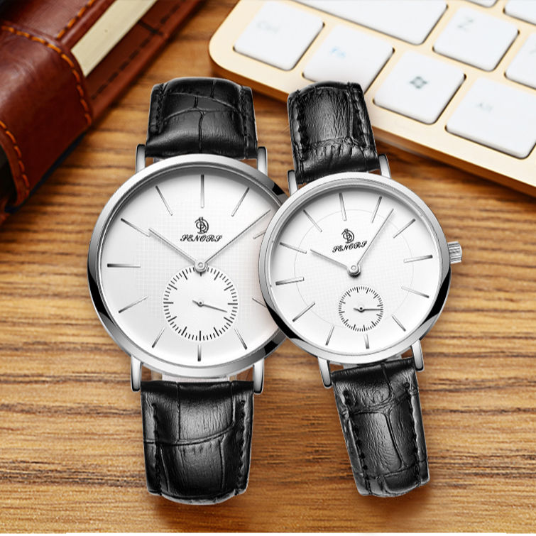 Zion | Minimalist Quartz Leather Strap Couple Watch