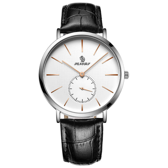 Zion | Minimalist Quartz Leather Strap Couple Watch