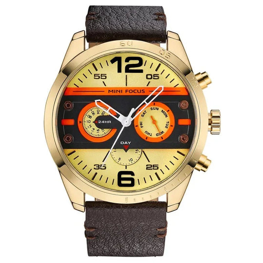 Evan | Luxury Leather Band Quartz Chronograph Sports Watch