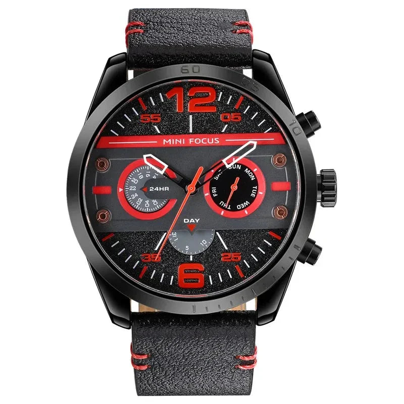 Evan | Luxury Leather Band Quartz Chronograph Sports Watch