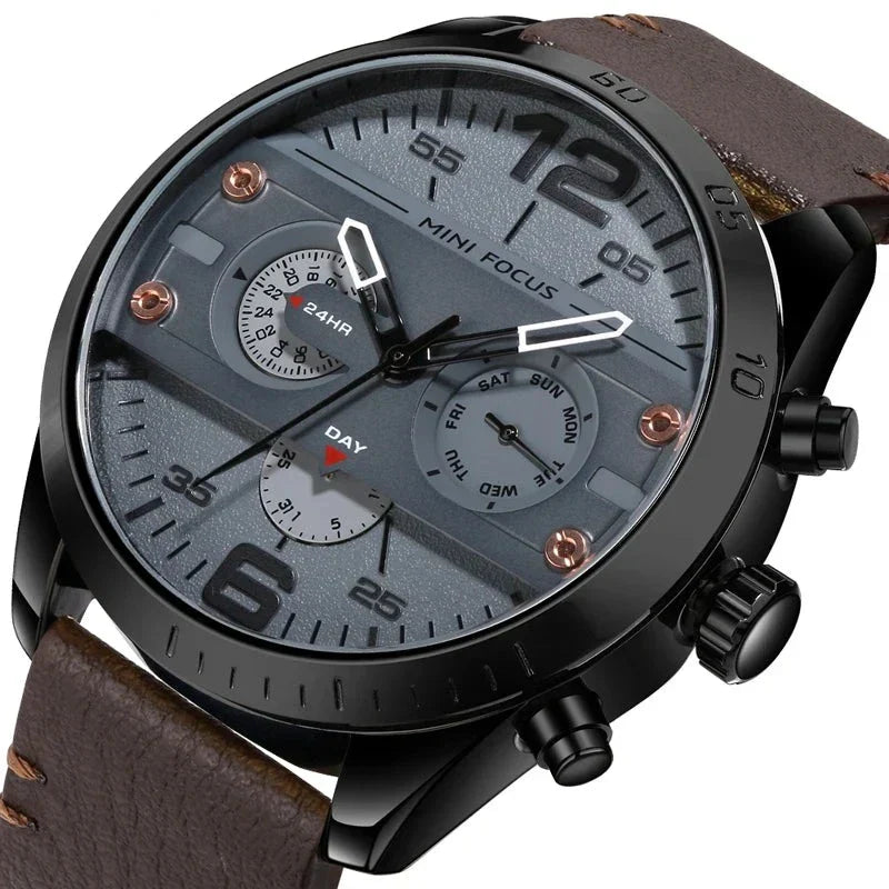 Evan | Luxury Leather Band Quartz Chronograph Sports Watch