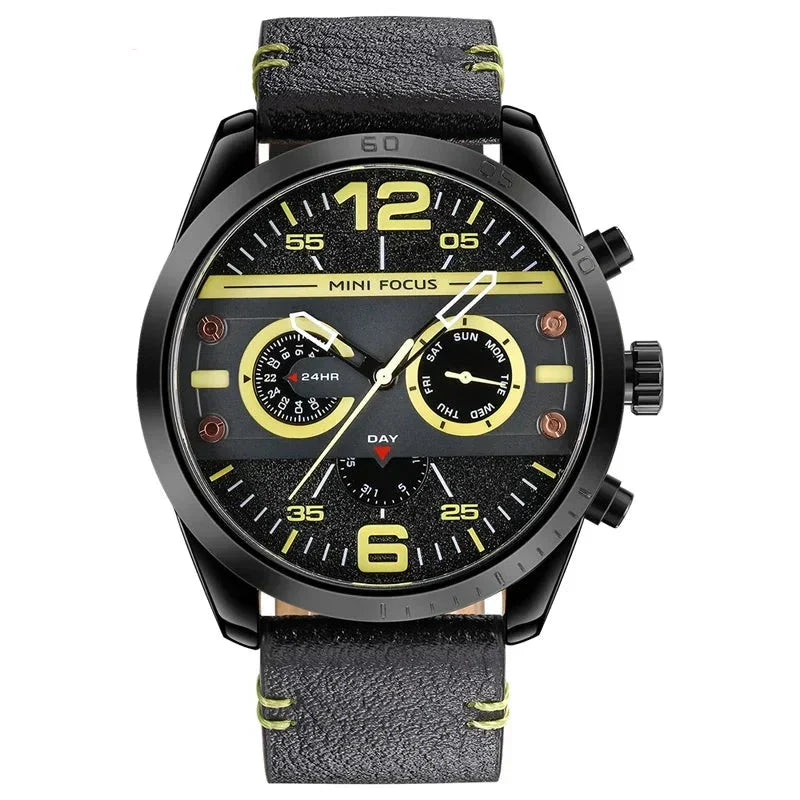 Evan | Luxury Leather Band Quartz Chronograph Sports Watch