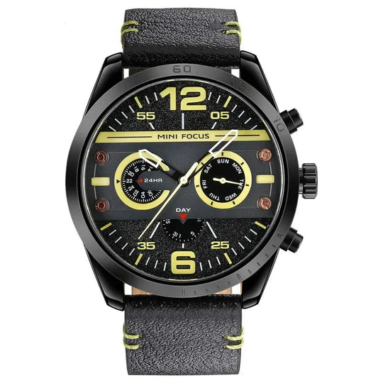 Evan | Luxury Leather Band Quartz Chronograph Sports Watch