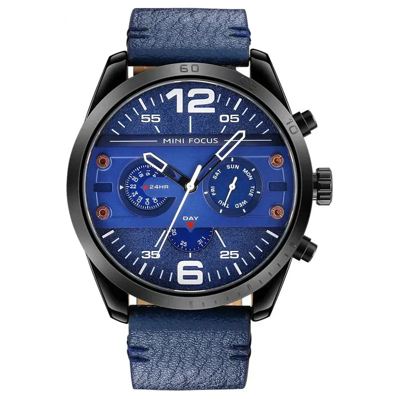 Evan | Luxury Leather Band Quartz Chronograph Sports Watch