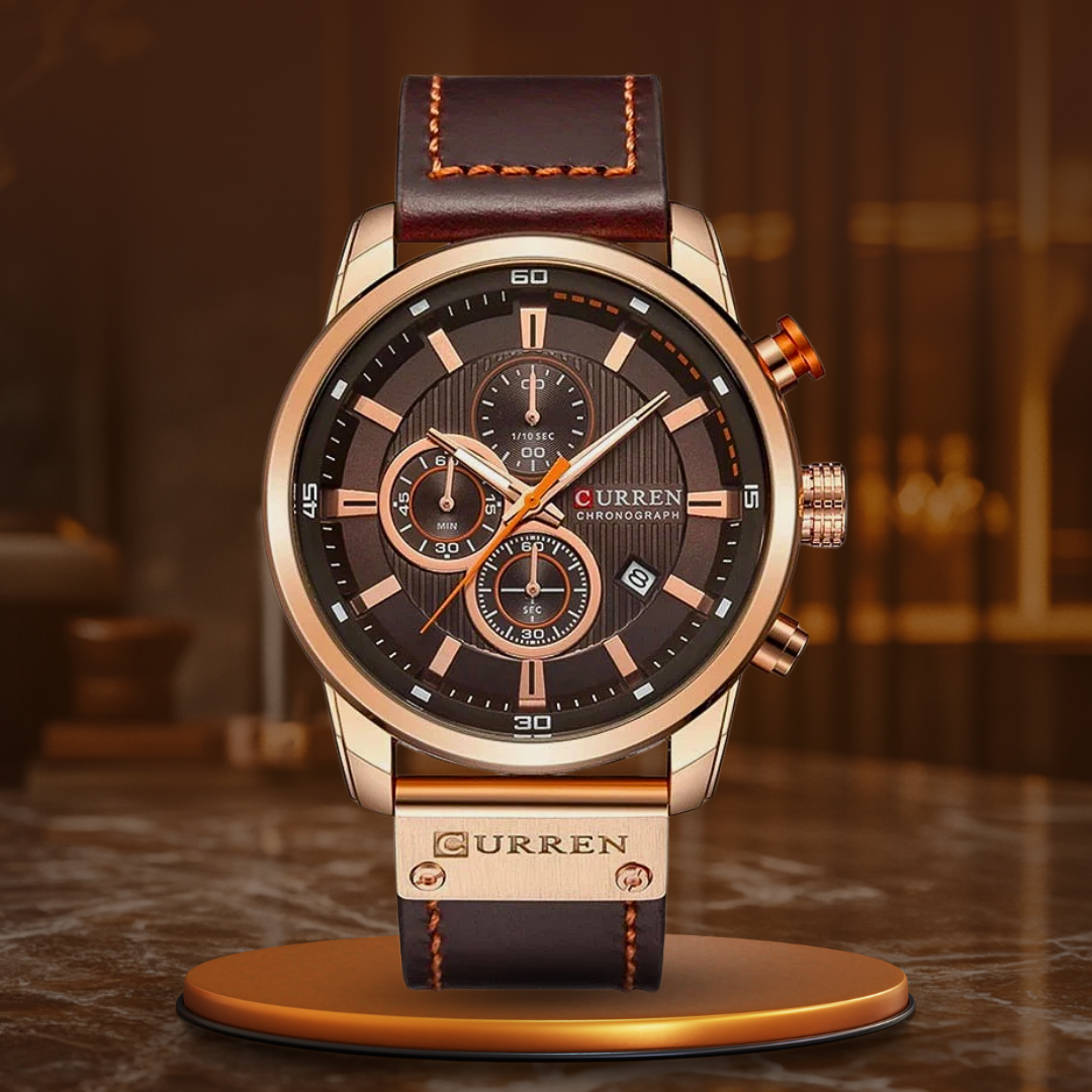 Maverick | Elegant Quartz Watch with Leather Band