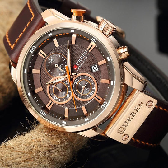 Maverick | Elegant Quartz Watch with Leather Band