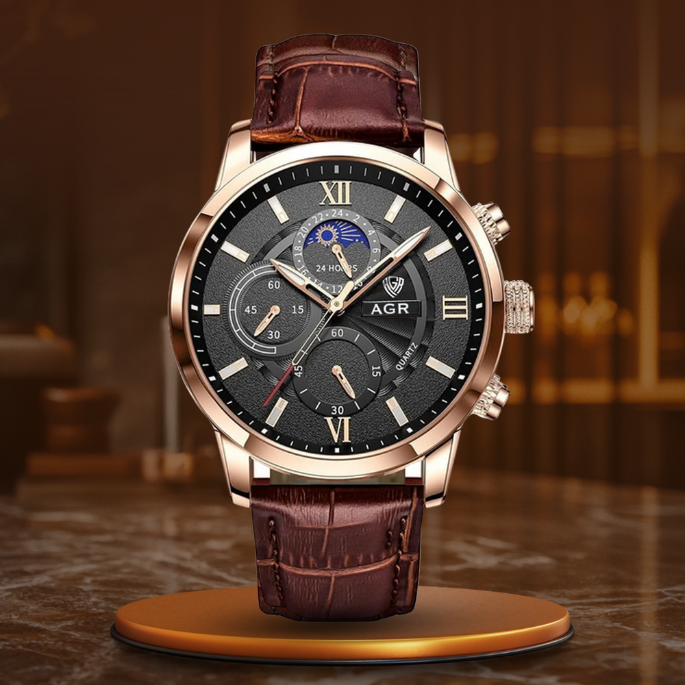 Enzo | Luxury Leather Quartz Watch