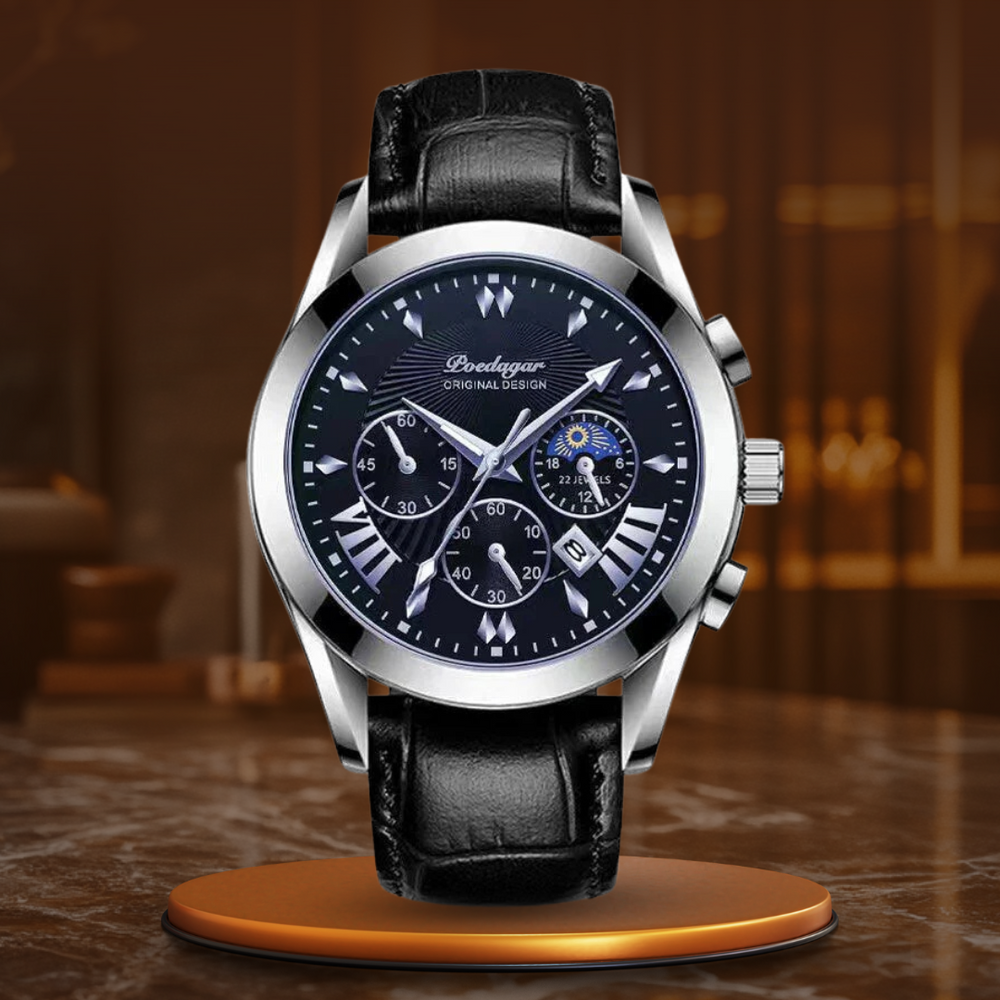 Jordan | Sleek Leather Band Luxury Watch