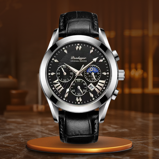 Jordan | Sleek Leather Band Luxury Watch