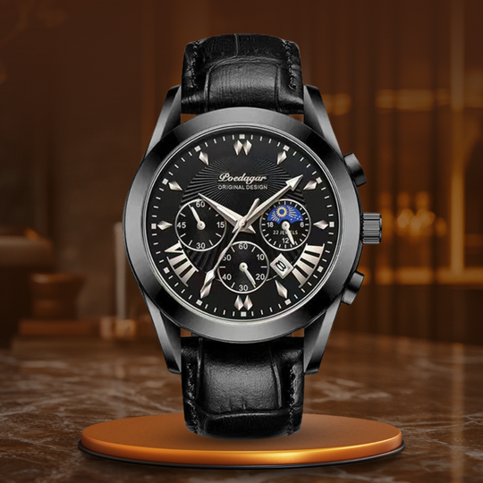 Jordan | Sleek Leather Band Luxury Watch