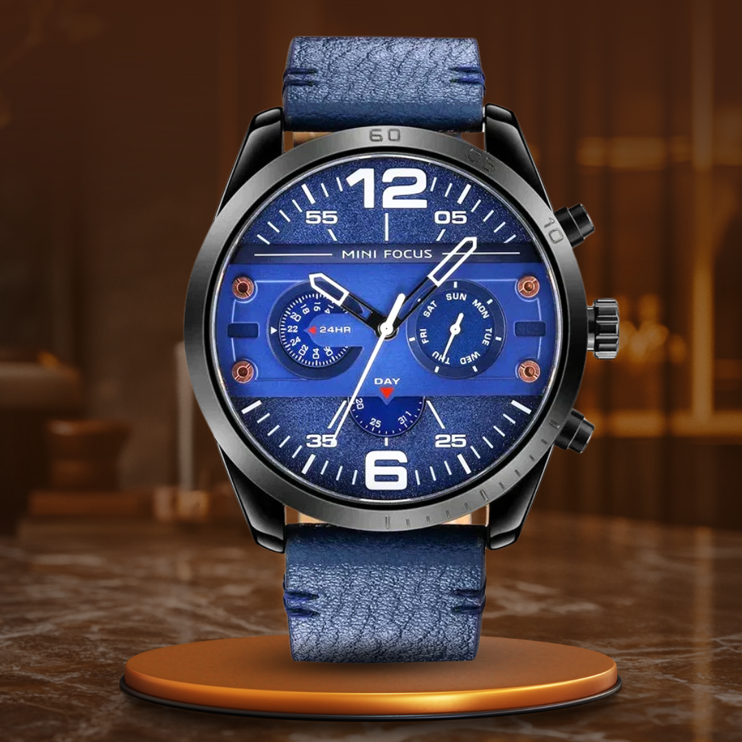 Evan | Luxury Leather Band Quartz Chronograph Sports Watch