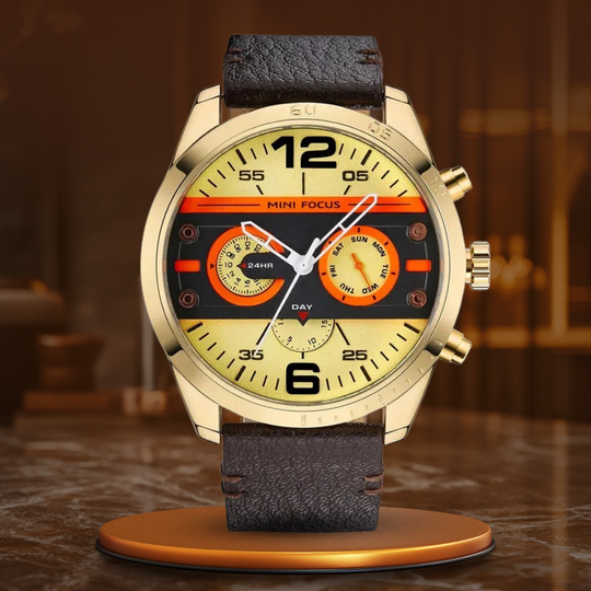 Evan | Luxury Leather Band Quartz Chronograph Sports Watch