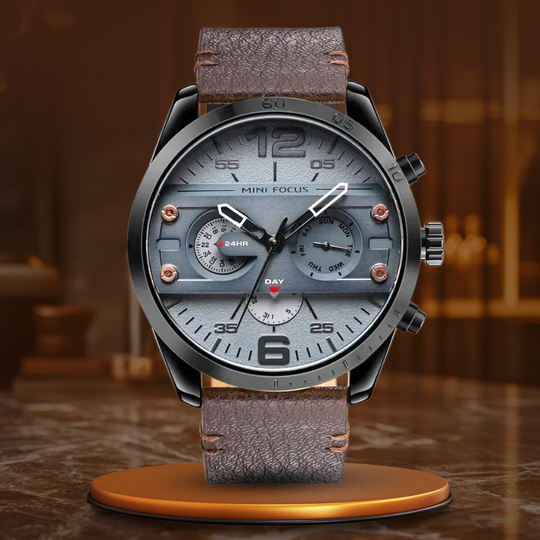 Evan | Luxury Leather Band Quartz Chronograph Sports Watch