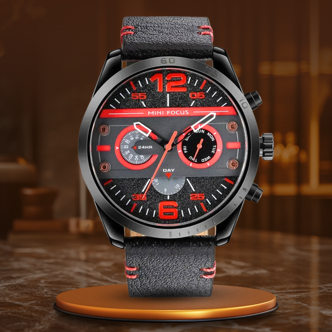 Evan | Luxury Leather Band Quartz Chronograph Sports Watch