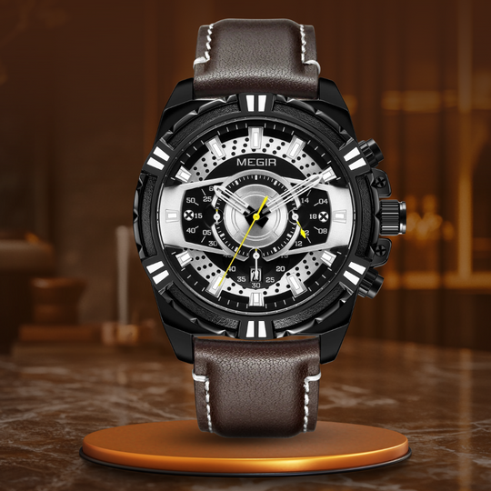 Dean | Luxury Quartz Chronograph Military Sport Leather Watch