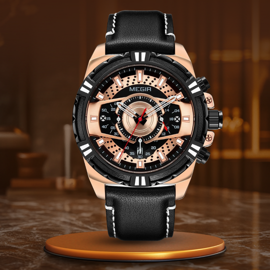 Dean | Luxury Quartz Chronograph Military Sport Leather Watch