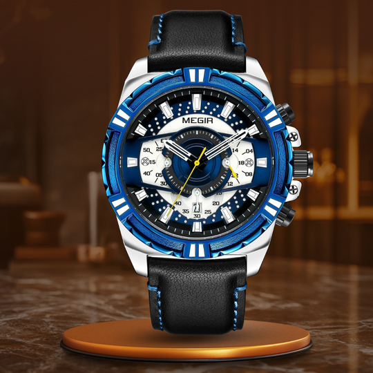 Dean | Luxury Quartz Chronograph Military Sport Leather Watch