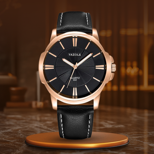 Mason | Luxury Blue Glass Leather Watch