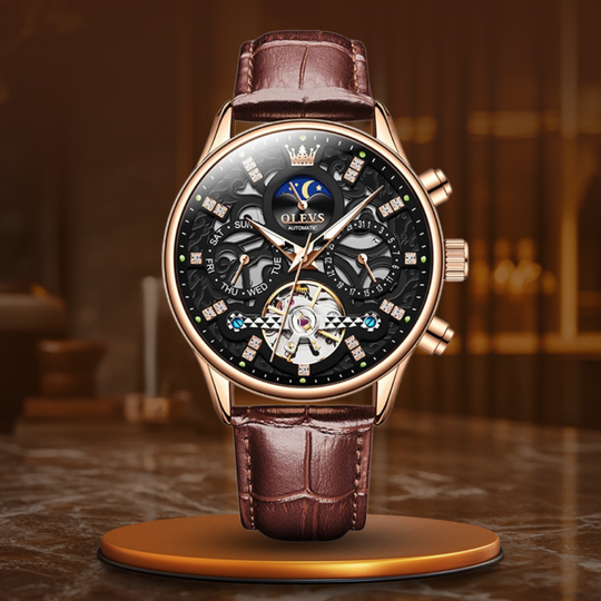 Gabriel | Mechanical Automatic Watch with Leather Band