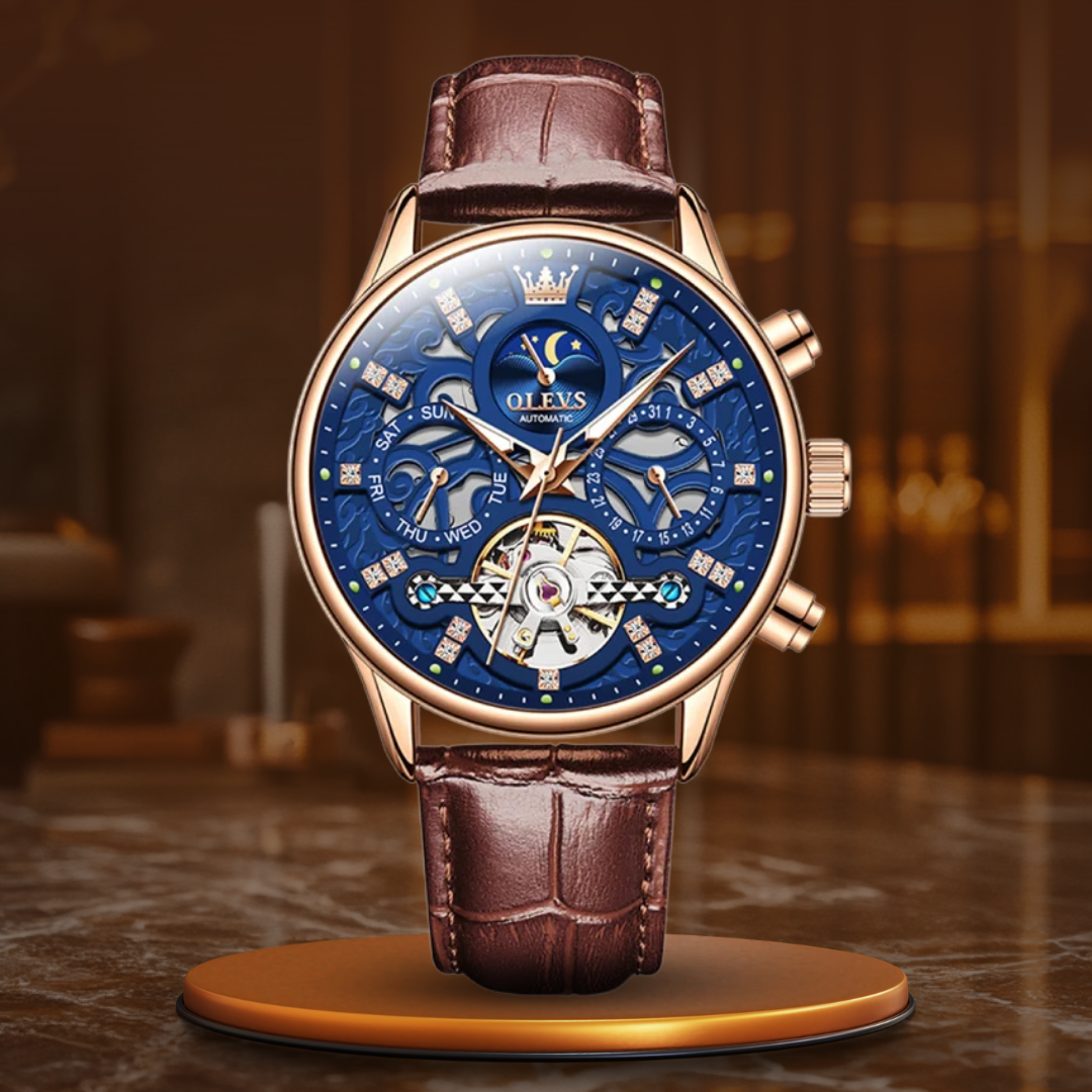 Gabriel | Mechanical Automatic Watch with Leather Band
