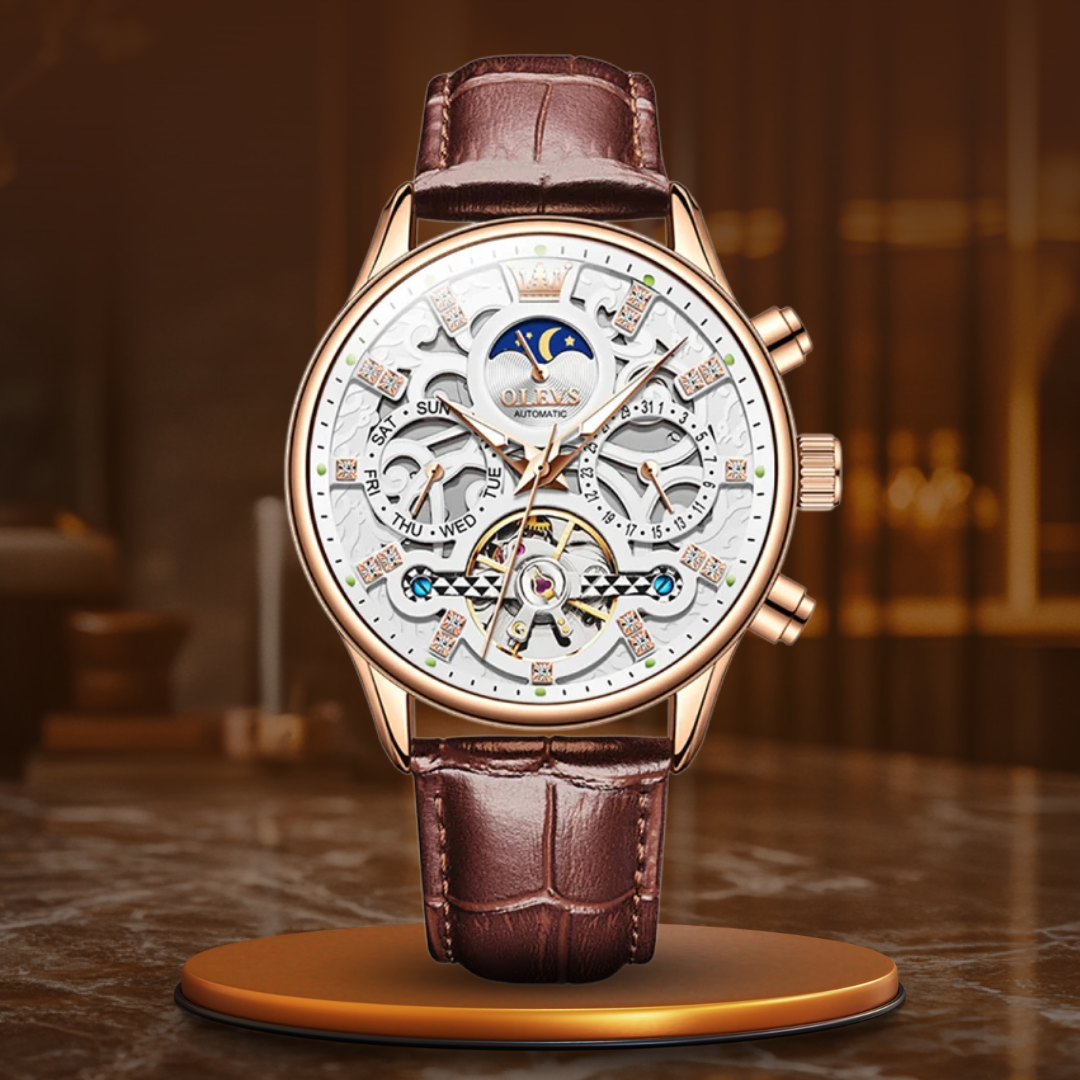 Gabriel | Mechanical Automatic Watch with Leather Band