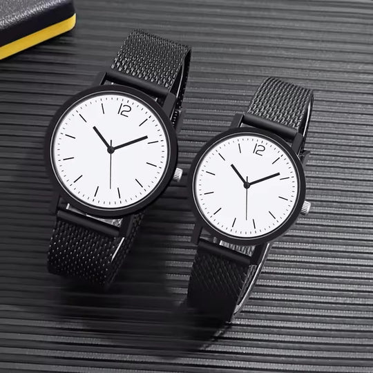 Elliot | Black-Toned Couple Quartz Watch