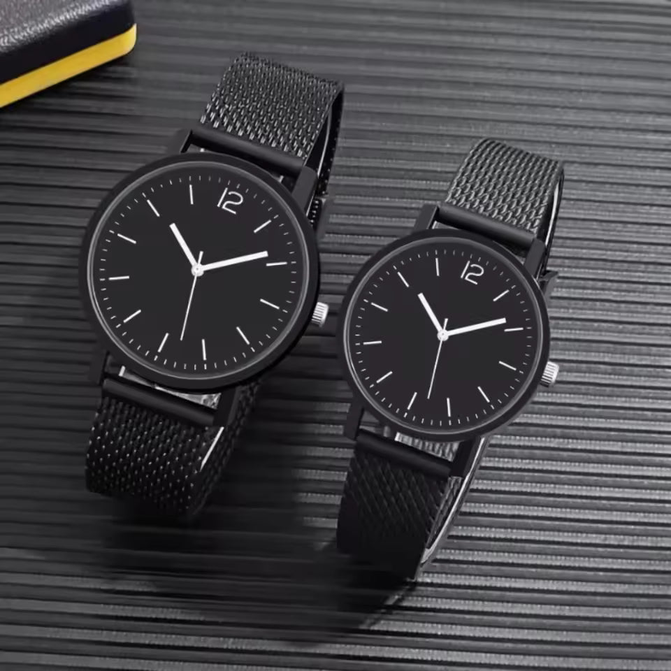 Elliot | Black-Toned Couple Quartz Watch