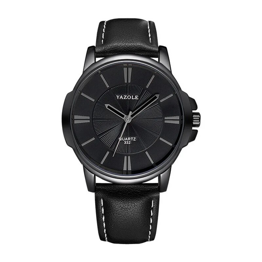 Mason | Luxury Blue Glass Leather Watch