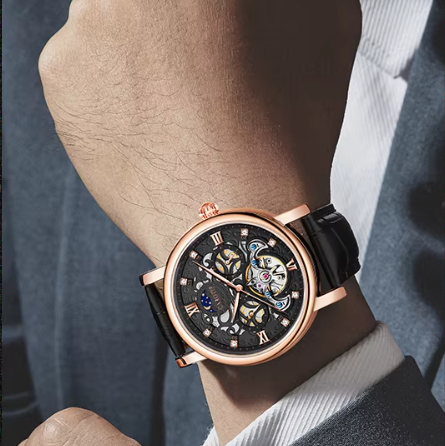Robert | Business Leather Band Mechanical Automatic Watch