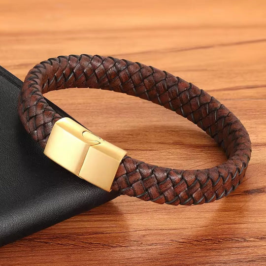 Lukas | Leather Stainless Clasp Classic Bracelet